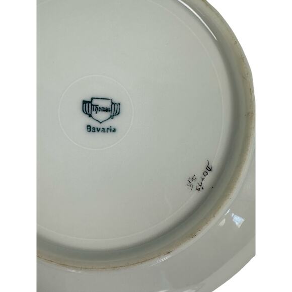 Art Nouveau Thomas Bavaria 4 Piece Luncheon Set Light Apple Green & Butterfly - Picture 7 of 16